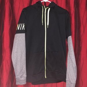 Nike Neon green zip up hoodie sz xl